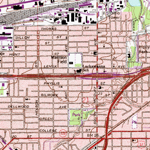 Topographic Map of Interchange 361, FL