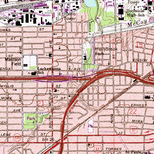 Topographic Map of Interchange 362, FL