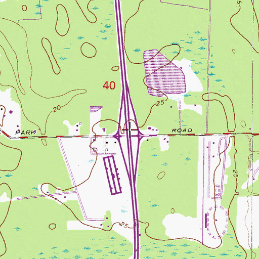 Topographic Map of Interchange 366, FL