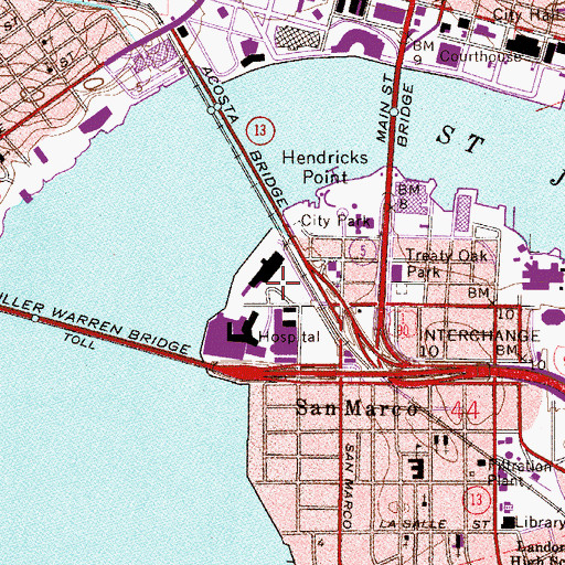 Topographic Map of Baptist Behavioral Health Center, FL