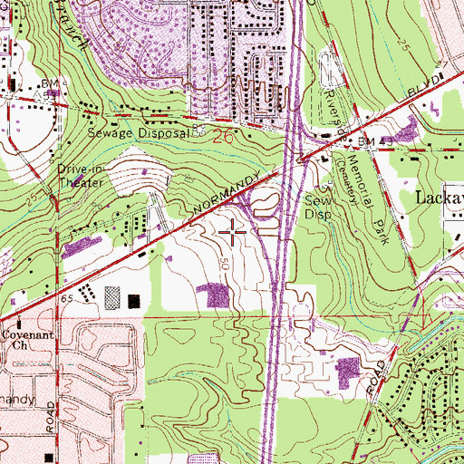 Topographic Map of Brooks Rehabilitation Center Westside, FL