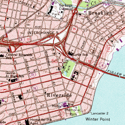 Topographic Map of Riverside Park Surgicenter, FL
