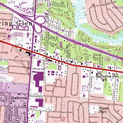 Topographic Map of River Point Behavioral Health, FL