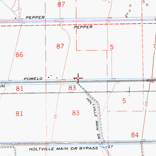 Topographic Map of Pomelo Lateral, CA