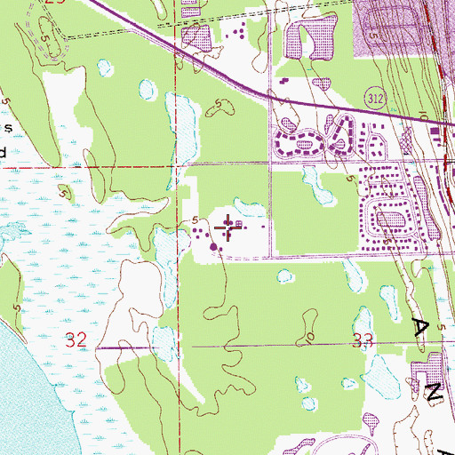 Topographic Map of Anastasia Island Wastewater Treatment Facility, FL