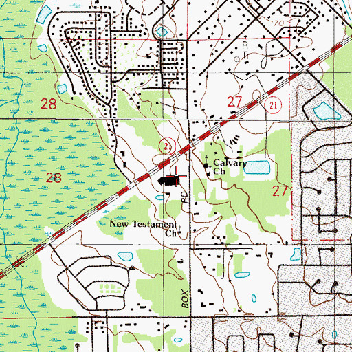 Topographic Map of Clay Plaza Shopping Center, FL