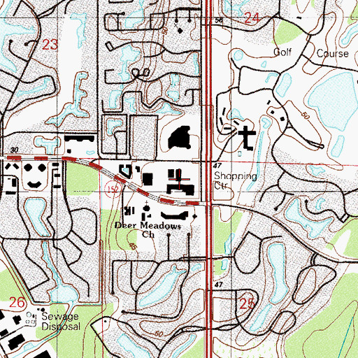 Topographic Map of Deerwood Village Mall Shopping Center, FL