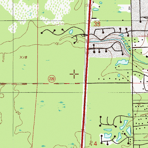 Topographic Map of Fleming Island Shopping Center, FL