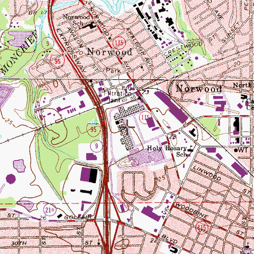 Topographic Map of Gateway Center Mall Shopping Center, FL