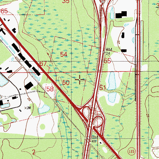 Topographic Map of Market Square Mall Shopping Center, FL