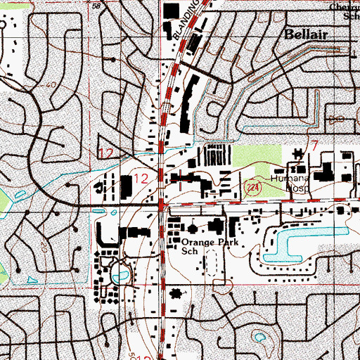 Topographic Map of Morgan Plaza Shopping Center, FL