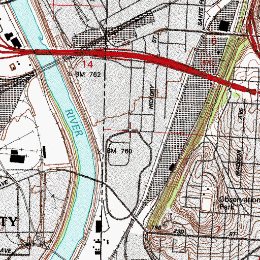 Topographic Map of American Royal Center Complex, MO