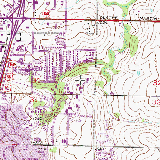 Topographic Map of Dobson Hall, KS