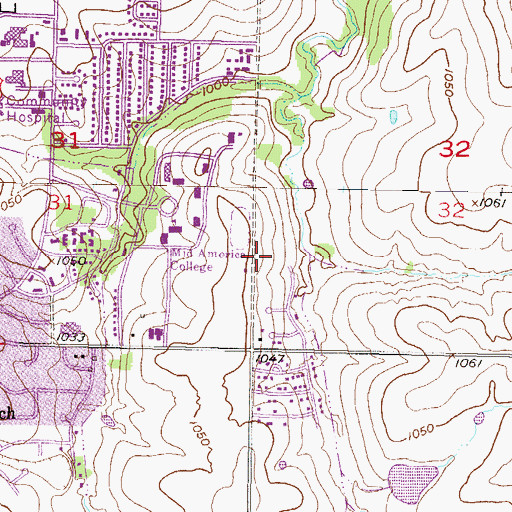 Topographic Map of Merr-Len Office Building, KS