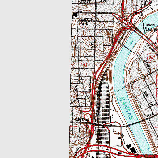Topographic Map of Holy Family Church, KS