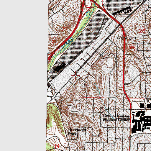 Topographic Map of Holy Name Catholic Church, KS