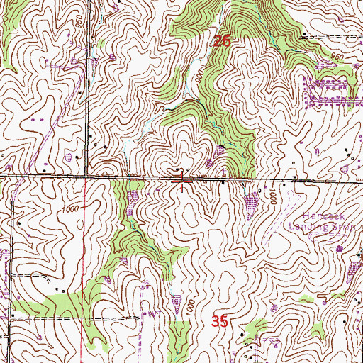 Topographic Map of Interchange 15A and 15B, KS