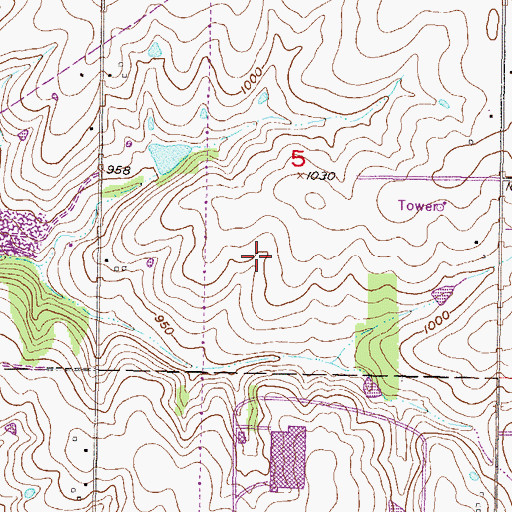 Topographic Map of Interchange 1B, KS