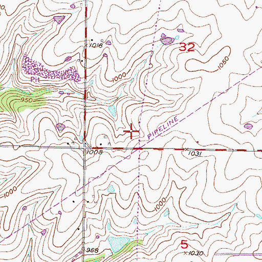 Topographic Map of Interchange 2, KS