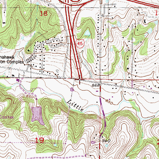 Topographic Map of Interchange 5, KS