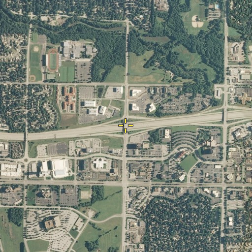 Aerial/Satellite Image of Interchange 77B, KS