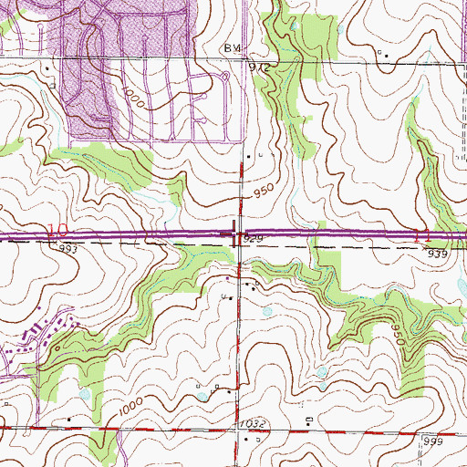 Topographic Map of Interchange 82, KS