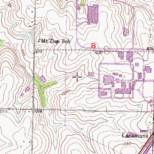 Topographic Map of College Circle Business Park, KS