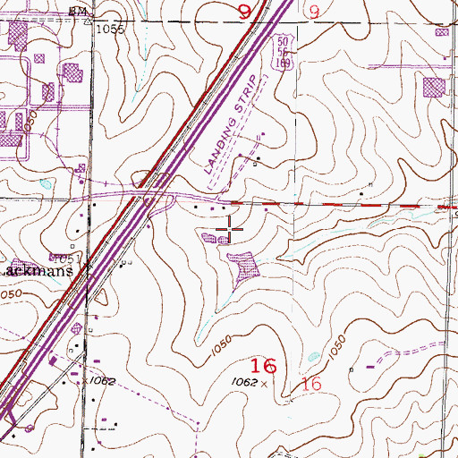 Topographic Map of College Crossover West Industrial Park, KS