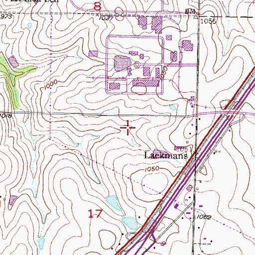 Topographic Map of College West Business Park, KS