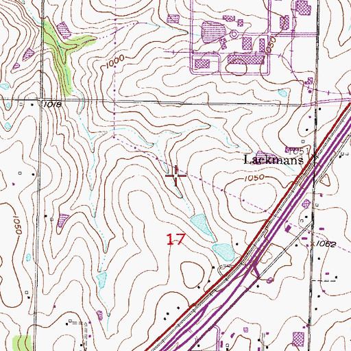 Topographic Map of Fry-Wagner Business Park, KS