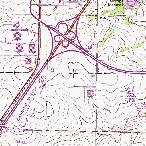 Topographic Map of Mid America East Industrial Park, KS