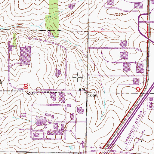 Topographic Map of Millcreek Business Center, KS