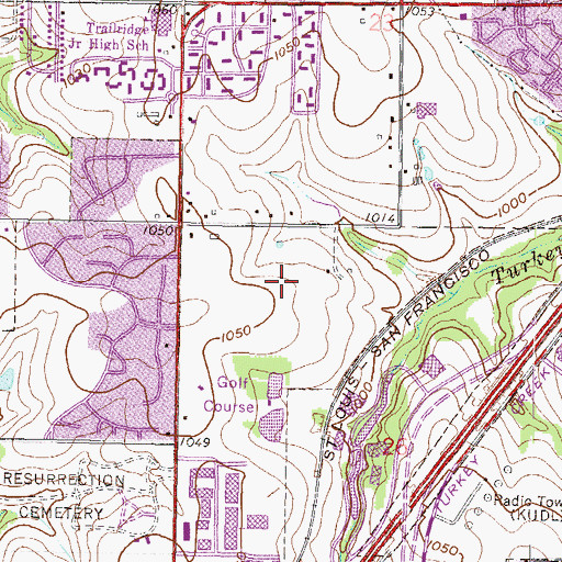 Topographic Map of Quivira Business Park, KS