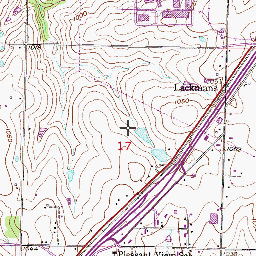 Topographic Map of Southlake Business Park, KS