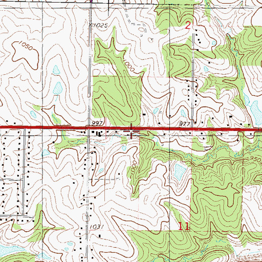 Topographic Map of Kansas Speedway, KS