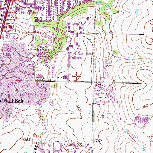 Topographic Map of Robbie Jones Field, KS