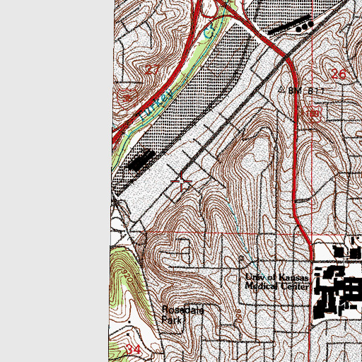 Topographic Map of Holy Name Church of Kansas Preschool, KS