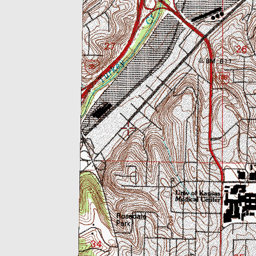 Topographic Map of Holy Name Catholic School, KS