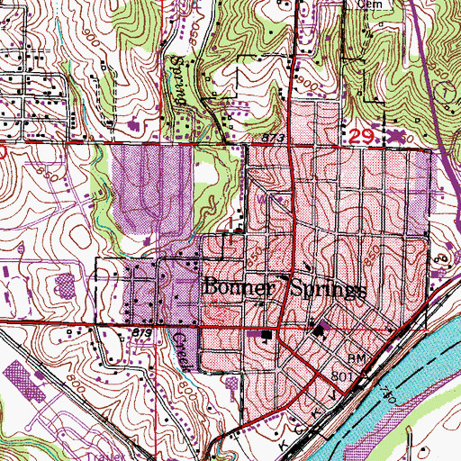 Topographic Map of Louisa Fletcher Learning Center - Head Start, KS