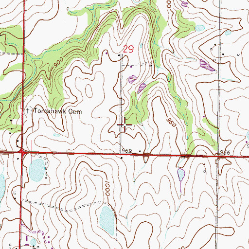 Topographic Map of Overland Trail Elementary School, KS