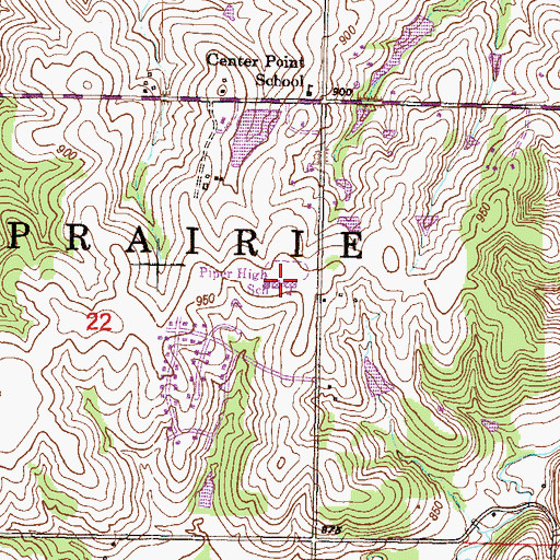 Topographic Map of Piper Elementary School East, KS