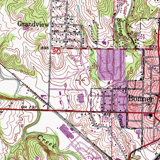 Topographic Map of Robert E. Clark Middle School, KS