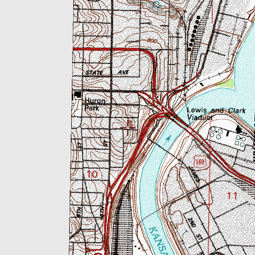 Topographic Map of Saint John Holy Family Upper School (historical), KS