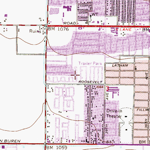 Topographic Map of Catalina Village, AZ