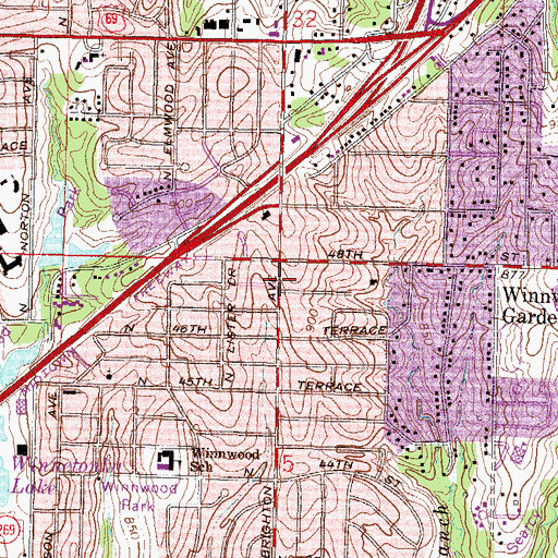 Topographic Map of Sonshine Day Care Center, MO
