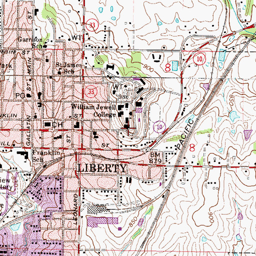 Topographic Map of White Science Center, MO