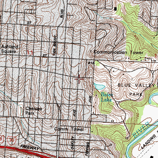 Topographic Map of Apostolic Assembly Church, MO