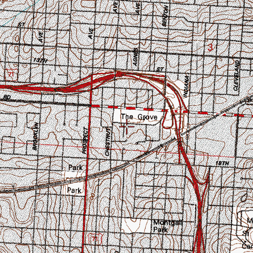 Topographic Map of Apostolic Church of Jesus Christ, MO