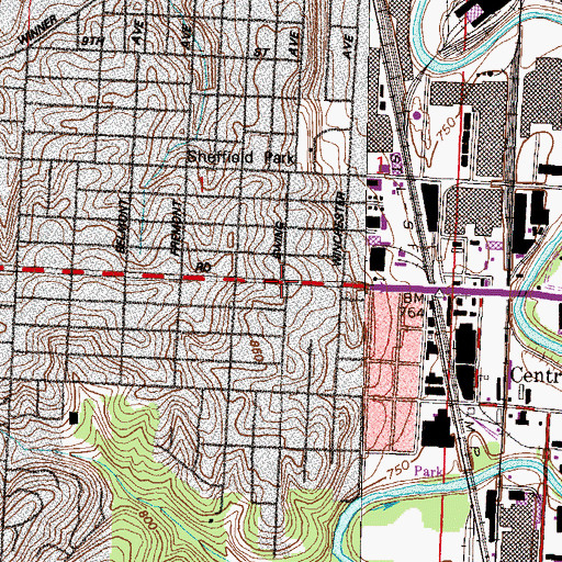 Topographic Map of Baptist Sovereign Grace Church, MO