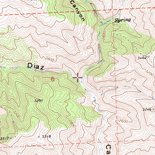 Topographic Map of Portuguese Canyon, CA